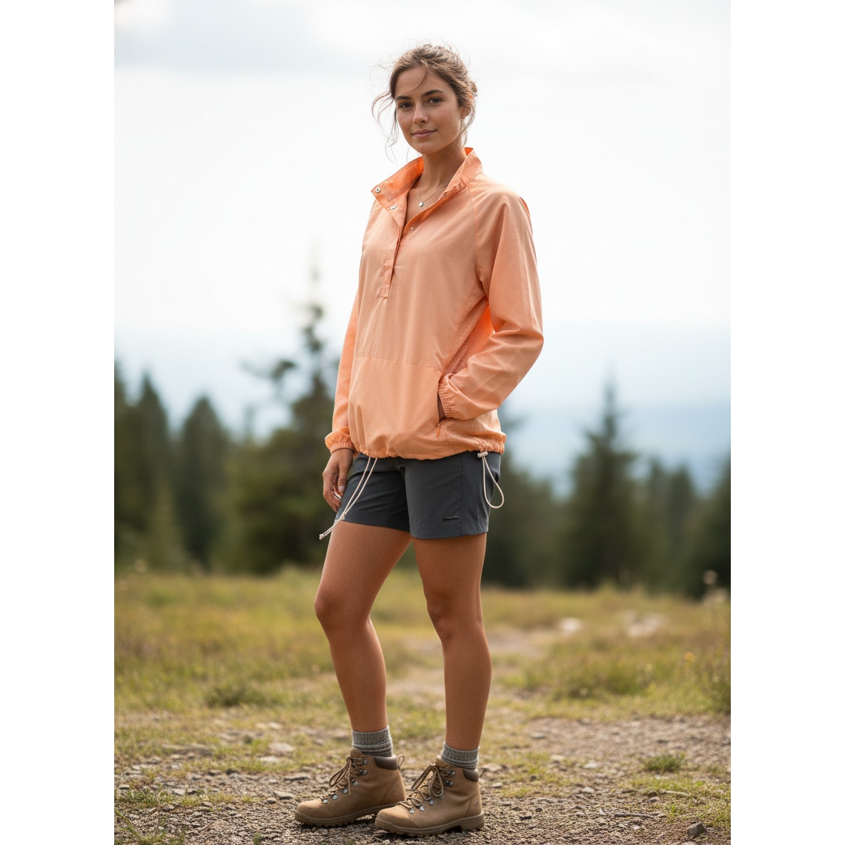 Eddie Bauer Sun Protecting Womens Extra Large Xl Top Orange White Checked Nwot